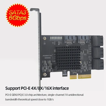 PCIE Plėtros Plokštę PCI-E 4X 8 Port GEN3 Pratęsimo Valdybos 6Gbps HDD Adapteris Controller Hub Daugiklis, 2U Kompiuterio korpuso