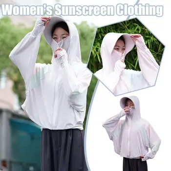 2023 Moterų apsaugos nuo Saulės, Skrybėlę Ledo Šilko Drabužių Vasaros Didelis Dydis UV Skrybėlę Trumpą Lauko Saulės Su Marškinius Vienas Kailis Krašto Apsaugos Clo G5E5