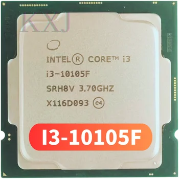 Intel Core i3-10105F i3 10105F 3.7 GHz Quad-Core Aštuonių Siūlų Naujas CPU Procesorius L3=6M 65W LGA1200