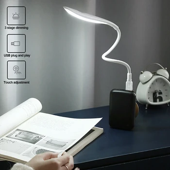 Mini Nešiojamas USB LED Lempa Akių Apsauga Šiltas Knygos Šviesa Reguliuojamas Naktį Patalpų Šviesos Kompiuteris Nešiojamas Stalo Lempos