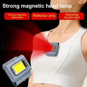 Daugiafunkcinis LED Nešiojamų Šviesos Magnetinis Krovimo Lemputė Lengas Veikia Šviesos Silikono Darbo priekinis žibintas Šuns Grandinės Šviesos