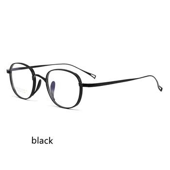 48mm Aukštos kokybės mažas rėmo akiniai Gryno titano taurės Vyrų retro optinis recepto akiniai, Rėmeliai moterų 2093P