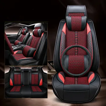 Aukštos kokybės! Pilnas komplektas, automobilių sėdynių užvalkalai+ Vairas padengti Ford Mustang Mach-E 2024-2021 kvėpuojantis patvarus sėdynės pagalvėlės