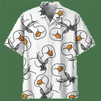 Unisex 2023 Vasaros Havajų Marškinėliai Vyrams 3d Gyvūnų Spausdinti Marškinėliai