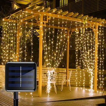 LED Saulės Styginių Šviesos Lauko Pasakų Sodas Kalėdinė Dekoracija Vandeniui Vestuvių, Gimtadienio Apdaila