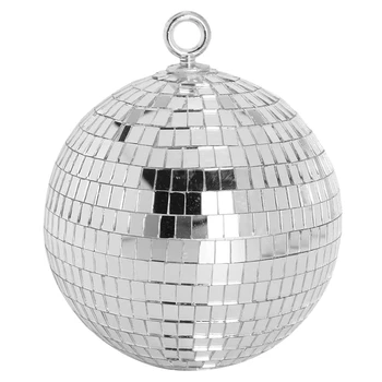 30Cm Disco Light Mirror Ball, Etapas, Atspindintis Šalies Veidrodis Kamuolius Sidabro Su pakabinimo Žiedais, Šokių, Gimtadienis,Namų