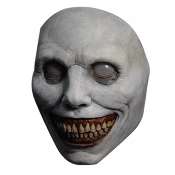 Creepy Halloween Kaukės Siaubo Šypsosi Demonai Atostogų Šalis Maskuotis Kostiumas