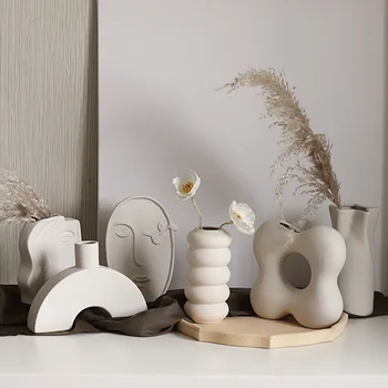 INS Stilius Paprastas Embriono Paprasto Keramikos Vaza Apdaila, Veido Abstrakčiai Nereguliarus Kambarį Namuose Homestay Apdailos Gėlių Ware