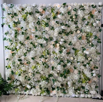 Vestuvių Gėlės Sienos Keli Spalva Individualų Gėlių Sienos Įvykių Fone Gėlių Fone
