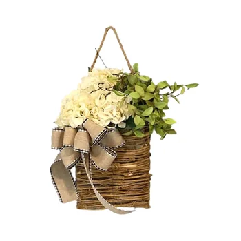 Pavasario Wildflower Durų Kabantys Krepšelį Vainikas Pavasarį Kviečiame Prisijungti Velykų Dieną priekines Duris, Velykų Dekoras