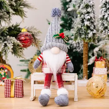 Kalėdų Gnome Pliušinis Žaislas Spalvinga Megzti Rudolph Lėlės Ornamentu Švenčių Kalėdų Vakarėlį Langų Apdailos Naujųjų Metų Dovana