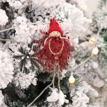 Kalėdų Pakabukas & Drop Papuošalai Angel Doll Pakabukas Kalėdų Medžio Kabo Pliušinis Stalo Dekoro Raudona, Rožinė Balta Švenčių Šalies Prekių
