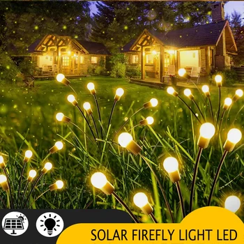 Saulės Firefly Šviesos Lauko Vandeniui Led Sodo Vejos Lempa Saulės Energijos Tešlą Namo Kiemas, Kiemo, Parko Puošmena Ligh