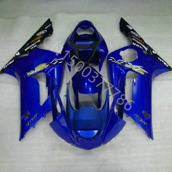 Motociklo lauktuvės už KAWASAKI Ninja ZX6R 2003 2004 Ninja ZX 6R 03 04 mėlyna juoda ABS Įpurškimo pelėsių plastiko rinkinys