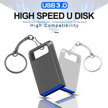 Mini USB 3.0 Flash Drive Pendrive 32GB 64GB 128GB Nešiojamų Keychain 