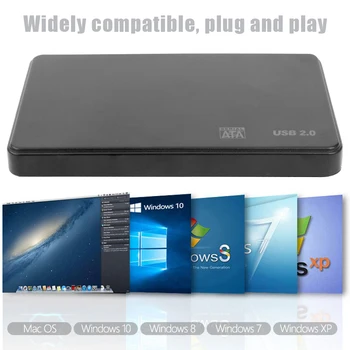 2.5 colio SATA USB2.0 Kietojo Disko HDD Gaubto Išorės Įrankį Nemokamai Kietojo Disko Dėžutė
