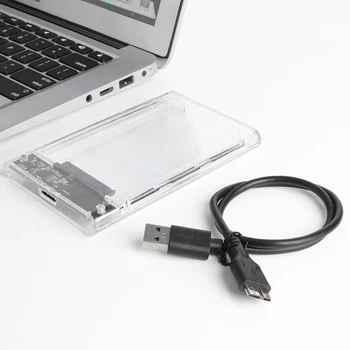 2.5 colio HDD SSD Atveju Nešiojamas KOMPIUTERIS SATA III USB 3.0 Kietojo Disko Gaubto Langelį