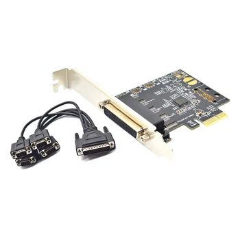 PCI-E Serial Port Card Pcie 4 Serial Port RS232 9-Pin Pramonės Kontrolės 4-Port Išplėtimo Kortelės AX99100 su Laidu