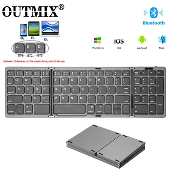 OUTMIX Bluetooth Sulankstomas Klaviatūra su Skaitiniais Telefonus, Planšetinį kompiuterį Lankstymo Wireless Keyboard