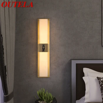 OUTELA Žalvario Sienos Šviesos diodų (LED) Šiuolaikinės Prabangos Marmuro Sconces Rungtynių Patalpų Dekoro Namų Miegamajame, Gyvenamasis Kambarys Koridorius