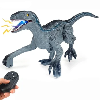 Elektros Nuotolinio Valdymo Vaikščioti Dinozaurai Žaislai Vaikams Imituoti Vaikščiojimo Arkliukas Dinozaurų RC Žaislai su LED Šviesos ir Garso Dovanos