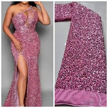 2023 Geriausiai parduodamų 3D rožinis china nėrinių audinio Afrikos nėrinių audinys, Aukštos kokybės Nigerijos, prancūzijos tiulio tinklelio audinio vestuvinė suknelė