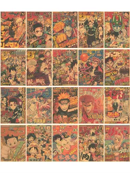 Japonų Restoranas Animacinių Filmų Plakatą, Kraft Popieriaus Dekoravimo, Tapybos, Maisto Produktų Parduotuvės Siena Lipdukas